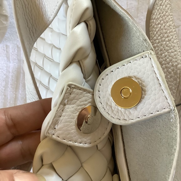 Vince Camuto Puffy Weave Leather Tote Crossbody - Miki Ivory - Picture 9 of 15